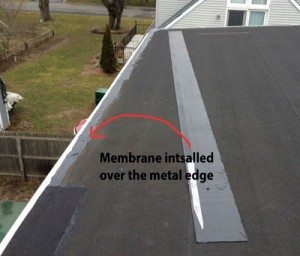 Flat Roof Edging has been replaced with new membrane - Rubber Membrane Installation - Roof Edge - Alabama