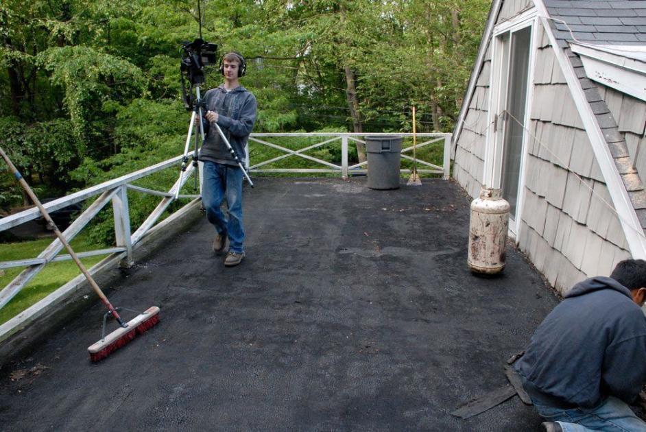 FlatroofInstallationPostrailings Flat Roof Repair