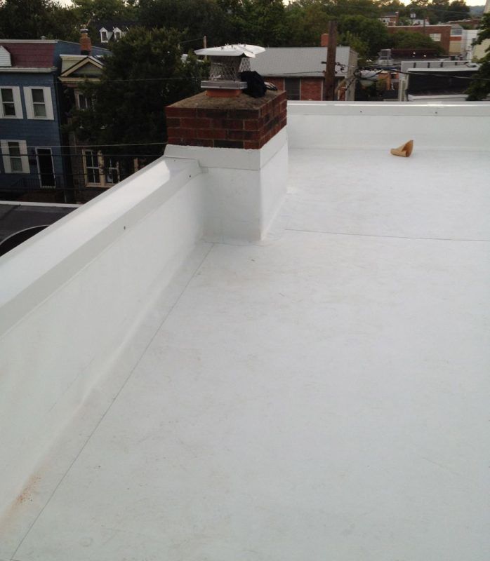 TPO Membrane - single ply roofing membrane that is white