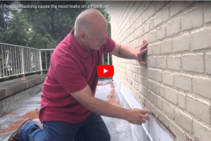 Flat Roof repair - flashing on a roof