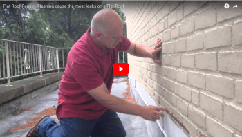 Flat Roof repair - flashing on a roof