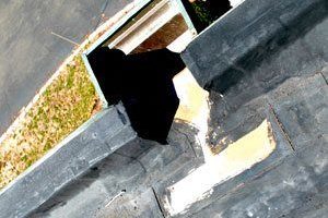 Scupper on an EPDM Rubber Roof - Flat Roof Repair - New Hampshire
