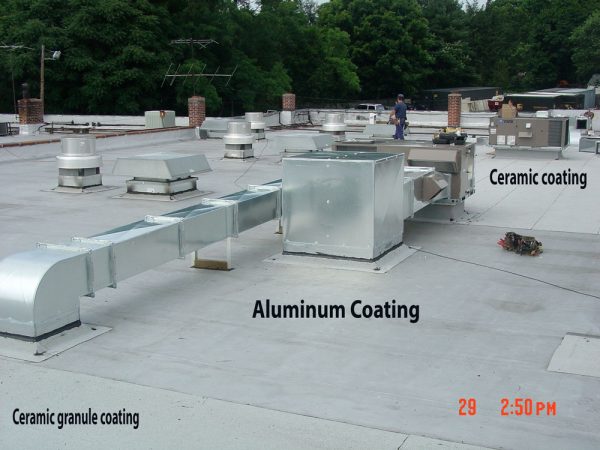 Silver Paint or Aluminum asphalt paint is a coating tat is applied over rubber roofs to protect against ultraviolet rays