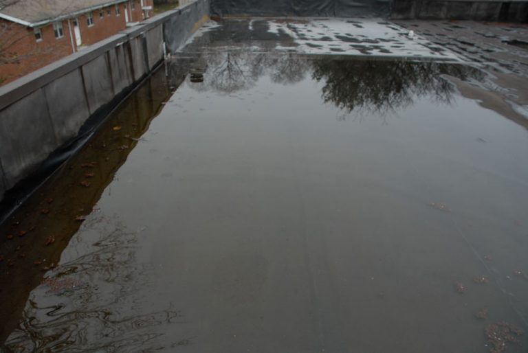 Pooling-water-on-flat-roof - Flat Roof Repair