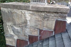 Chimney was sealed and repaired. Chimney Flashing Repair - Pennsylvania