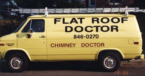 Our first van when we started to install rubber roofing.