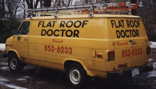 About Flat Roof Doctor - Second trucks when repairing and installing flat roofs