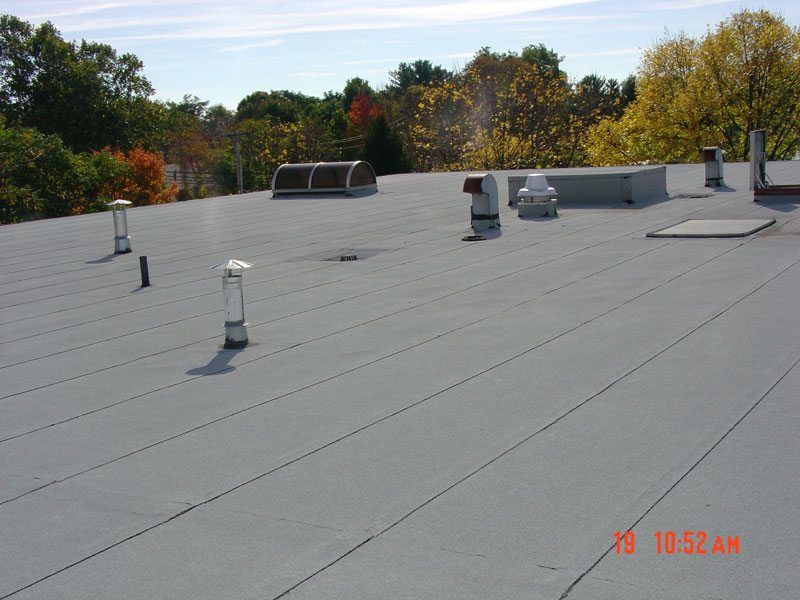 This is what a Completed Two Ply Rubber Roof looks like