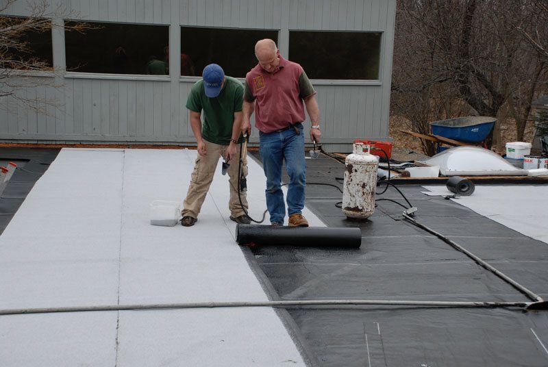 Modified Bitumen Torch Down Two Ply membrane installed