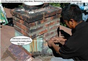 Repointing of Chimney - Brooklyn NY - Flat Roof Repair