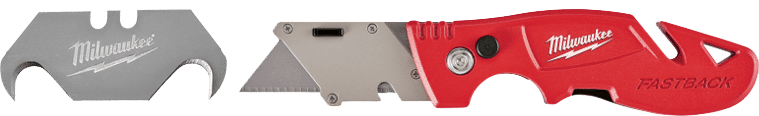 Milwaukee Utility Knife with hook blade for cutting the rubber membrane Milwaukee Utility Knife with hook blade for cutting the rubber membrane