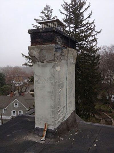 Chimney Seal and Repair - This stucco chimney needs maintenance and a sealant