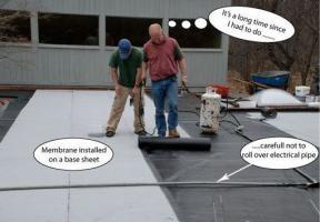 Rubber Membrane on Base Sheet - Greensburg PA - Flat Roof Repair