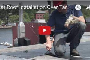 Rubber Roof Installation Over Tar And Gravel - Queens NY - Flat Roof Repair