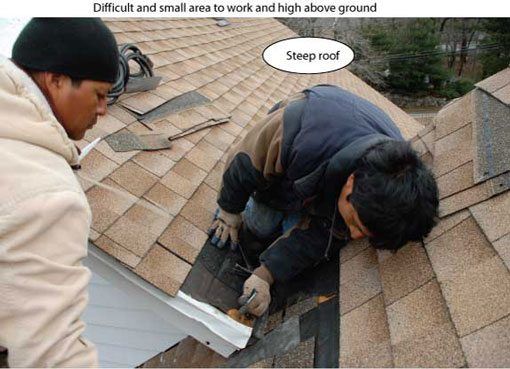 Whenever people have to walk on a steep shingle roof, they will always look for the valley area. 