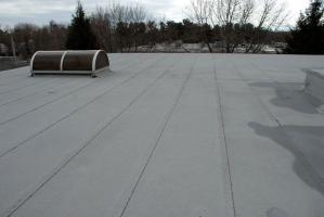 Modified Bitumen Rubber Roof with Coating - New Canaan CT - Flat Roof Repair Materials