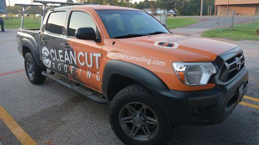 Clean Cut Roofing Truck for the salesman in Tyler, Texas