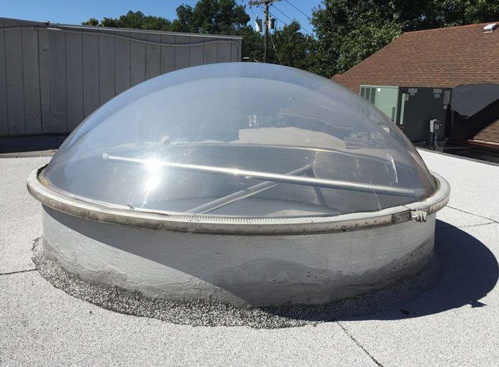 Round Domed Plexiglass on skylight can crack over time