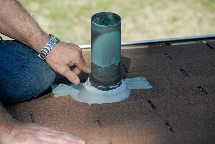 Flat Roof repair vent Boot -CT, PA, TX. CA, Vent pipe on flat roof repair - Greenwich CT and Latrobe PA