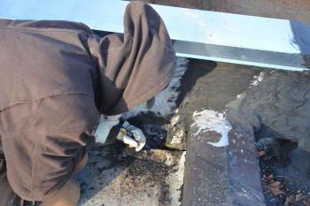 Scupper - Preparing scupper for proper transition to flat roof membrane- Queens, NY